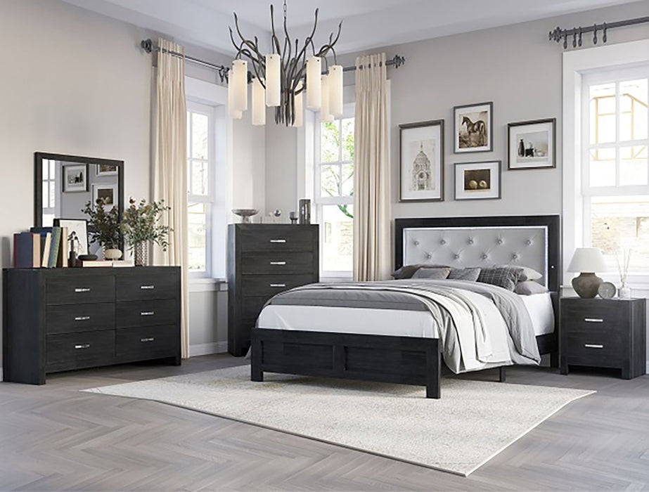 Crown Mark Furniture Jaylen 6 Drawer Dresser in Black