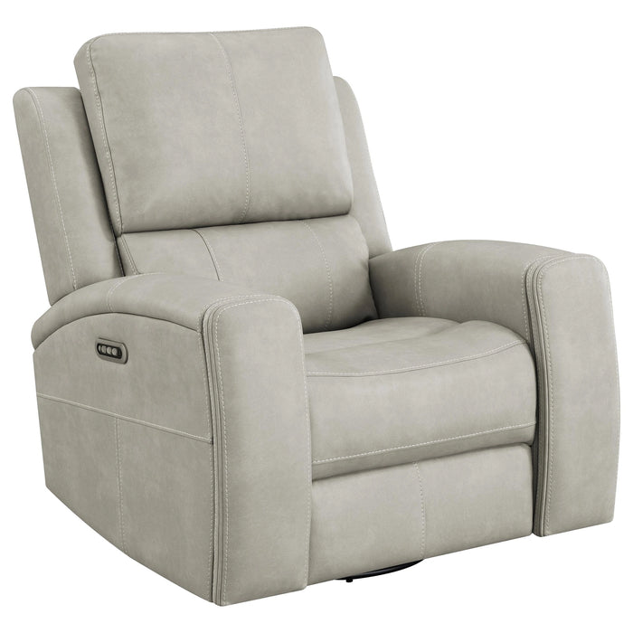 Brickston Triple Power Swivel Glider Recliner - Levi's Discount Furniture (Vineland, NJ)