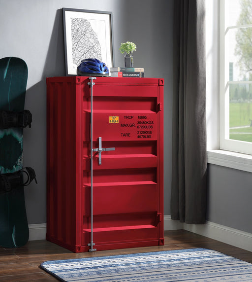 Cargo Red Chest (Single Door) - Levi's Discount Furniture (Vineland, NJ)
