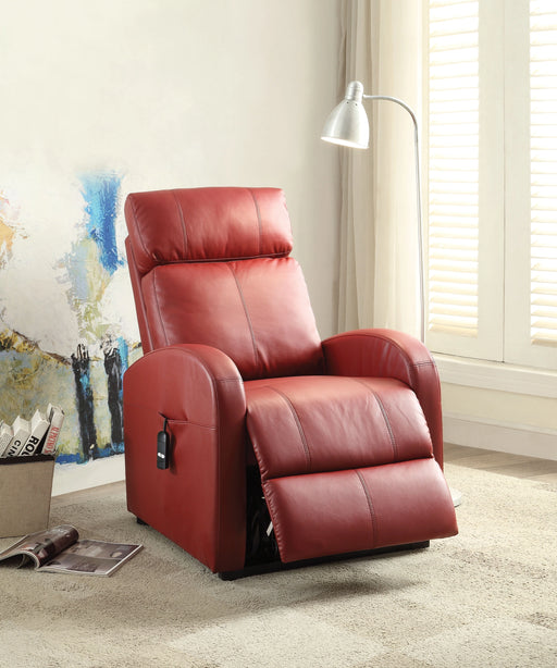 Ricardo Red PU Recliner w/Power Lift - Levi's Discount Furniture (Vineland, NJ)