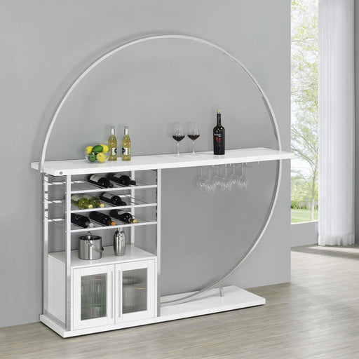 Risley Wine Cabinet with LED Lighting - Levi's Discount Furniture (Vineland, NJ)