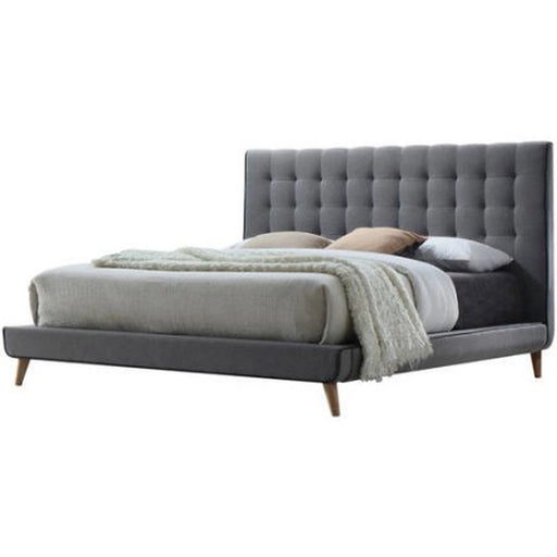 Acme Valda Queen Upholstered Bed in Gray 24520Q - Levi's Discount Furniture (Vineland, NJ)