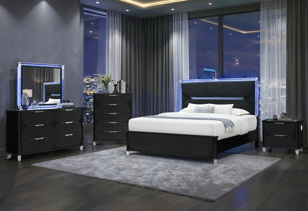 Lando Black Bed Group