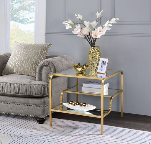 Astrid Gold & Mirror End Table - Levi's Discount Furniture (Vineland, NJ)