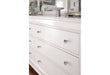 Pompei Bed with LED, Dresser, Mirror and Nightstand