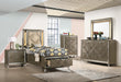 Skylar LED, PU & Dark Champagne Full Bed (Storage & LED) - Levi's Discount Furniture (Vineland, NJ)
