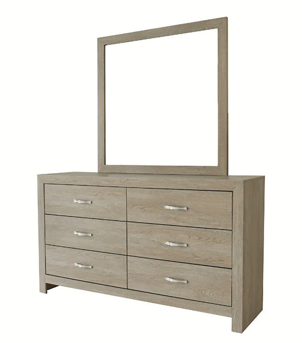 Crown Mark Furniture Jaylen 6 Drawer Dresser in Gray