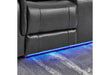 U8879 Blanche Charcoal Pwr Con Rec Ls W/LED, Global Ss & Subwoofer