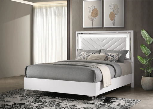 Cassia Panel Bed with LED Lighting - Levi's Discount Furniture (Vineland, NJ)