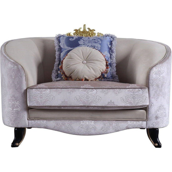 Acme Furniture Sheridan Chair in Cream 53947 - Levi's Discount Furniture (Vineland, NJ)