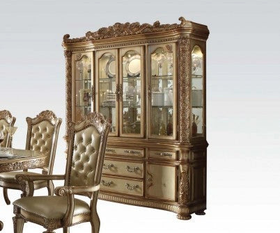Acme Vendome Buffet and Hutch in Gold Patina 63005 - Levi's Discount Furniture (Vineland, NJ)