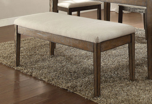 Acme Furniture Claudia Upholstered Bench in Beige and Brown 71718 - Levi's Discount Furniture (Vineland, NJ)