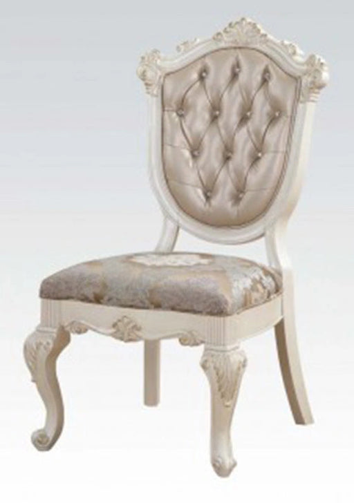 Acme Chantelle Side Chair in Rose Gold and Pearl White (Set of 2) 63542 - Levi's Discount Furniture (Vineland, NJ)