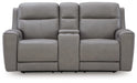 5Z-Comfort Power Reclining Loveseat with Console - Levi's Discount Furniture (Vineland, NJ)