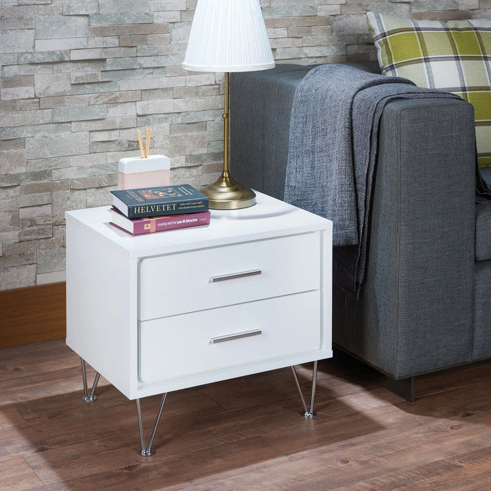 Deoss White Accent Table - Levi's Discount Furniture (Vineland, NJ)