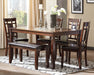 Bennox Dining Table and Chairs with Bench (Set of 6) - Levi's Discount Furniture (Vineland, NJ)