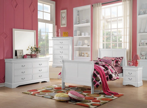Louis Philippe III White Twin Bed - Levi's Discount Furniture (Vineland, NJ)
