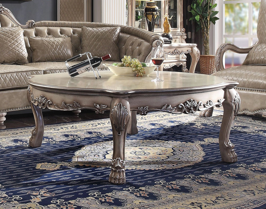 Dresden Vintage Bone White Coffee Table - Levi's Discount Furniture (Vineland, NJ)