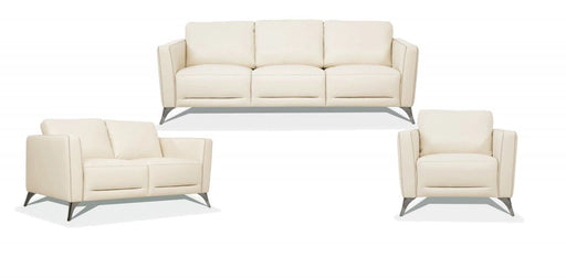 Malaga Cream Leather Sofa - Levi's Discount Furniture (Vineland, NJ)