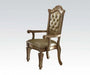 Acme Vendome Arm Chair (Set of 2) in Gold Patina 63004 - Levi's Discount Furniture (Vineland, NJ)