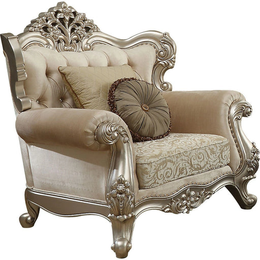 Acme Furniture Bently Chair with 2 Pillows in Champagne 50662 - Levi's Discount Furniture (Vineland, NJ)