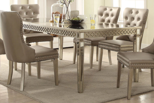 Acme Furniture Kacela Dining Table in Mirror and Champagne 72155 - Levi's Discount Furniture (Vineland, NJ)
