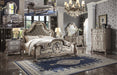 Dresden Vintage Bone White & PU Eastern King Bed - Levi's Discount Furniture (Vineland, NJ)