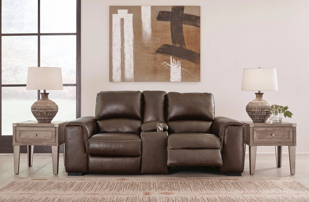 Alessandro Power Reclining Loveseat with Console - Levi's Discount Furniture (Vineland, NJ)