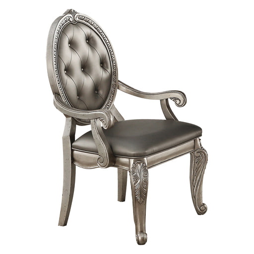 Northville PU & Antique Silver Arm Chair - Levi's Discount Furniture (Vineland, NJ)