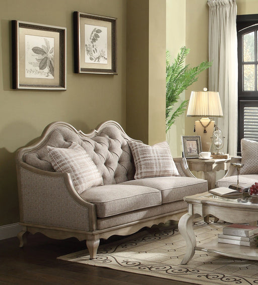 Acme Chelmsford Loveseat in Beige 56051 - Levi's Discount Furniture (Vineland, NJ)