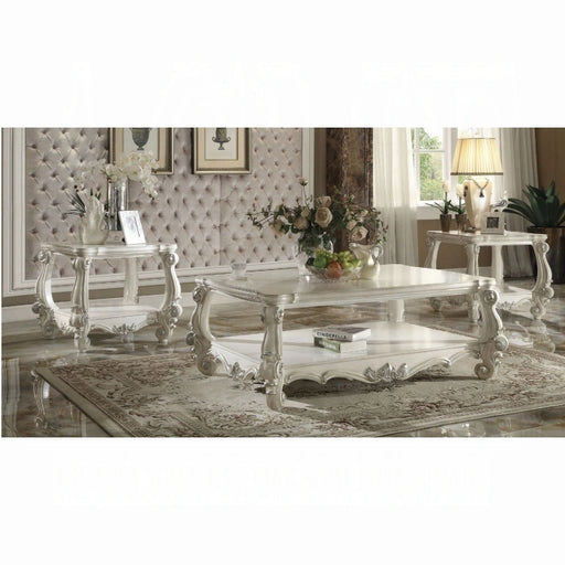 Versailles Bone White Coffee Table - Levi's Discount Furniture (Vineland, NJ)