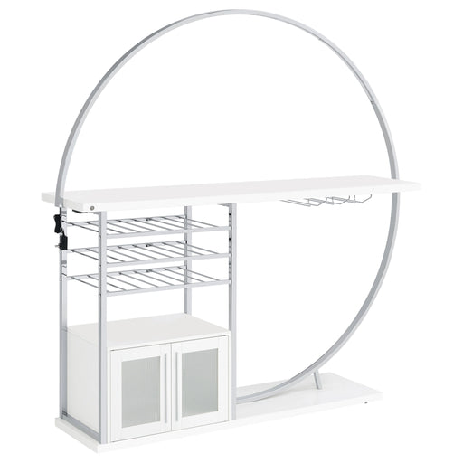 Risley Wine Cabinet with LED Lighting - Levi's Discount Furniture (Vineland, NJ)