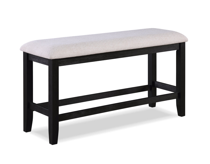 REGENT COUNTER HEIGHT BENCH CHARCOAL BLACK