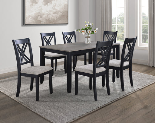 Eloise 7-Pc Dinette Set Light Grey - Levi's Discount Furniture (Vineland, NJ)