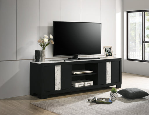Rangley Tv Stand - Black - Levi's Discount Furniture (Vineland, NJ)