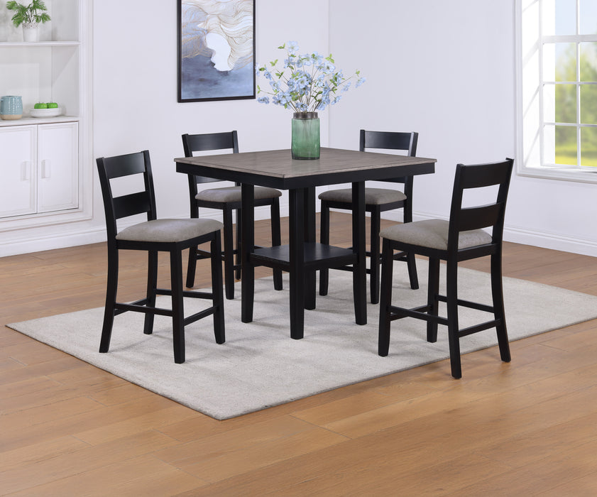 Lester 5-Piece Counter Height Table Light Grey - Levi's Discount Furniture (Vineland, NJ)