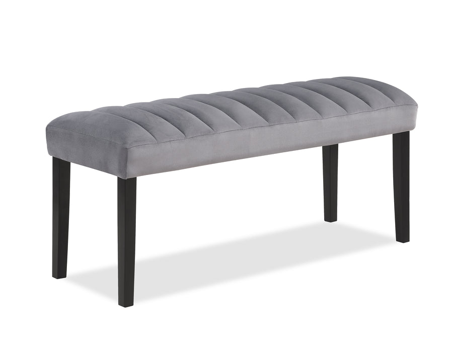 Pascal Light Gray Bench - Levi's Discount Furniture (Vineland, NJ)