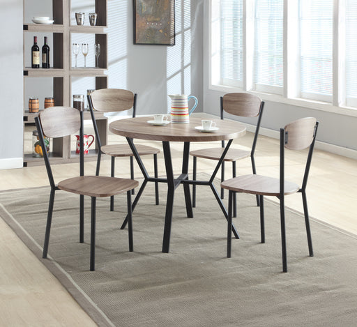 Blake 5-Piece Round Dining Set Greywash - Levi's Discount Furniture (Vineland, NJ)