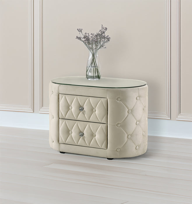 Voltare Nightstand Ivory - Levi's Discount Furniture (Vineland, NJ)