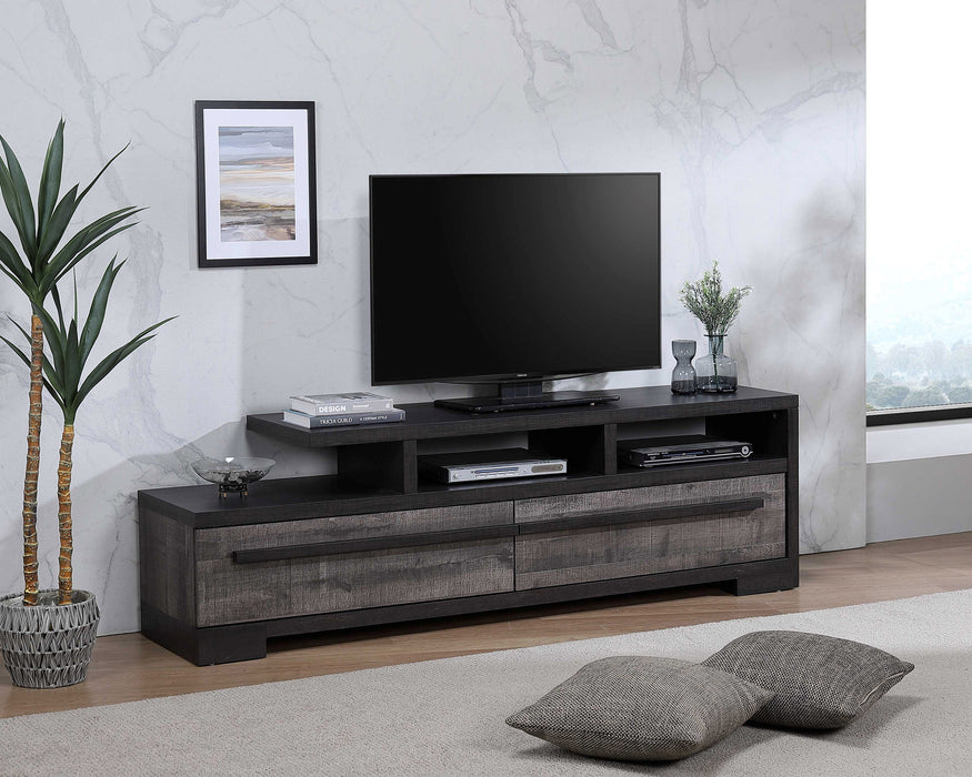 Remington Tv Stand Gray/Ebony - Levi's Discount Furniture (Vineland, NJ)