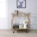 Traverse Champagne & Mirrored Serving Cart - Levi's Discount Furniture (Vineland, NJ)