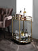 Lacole Champagne & Mirror Serving Cart - Levi's Discount Furniture (Vineland, NJ)