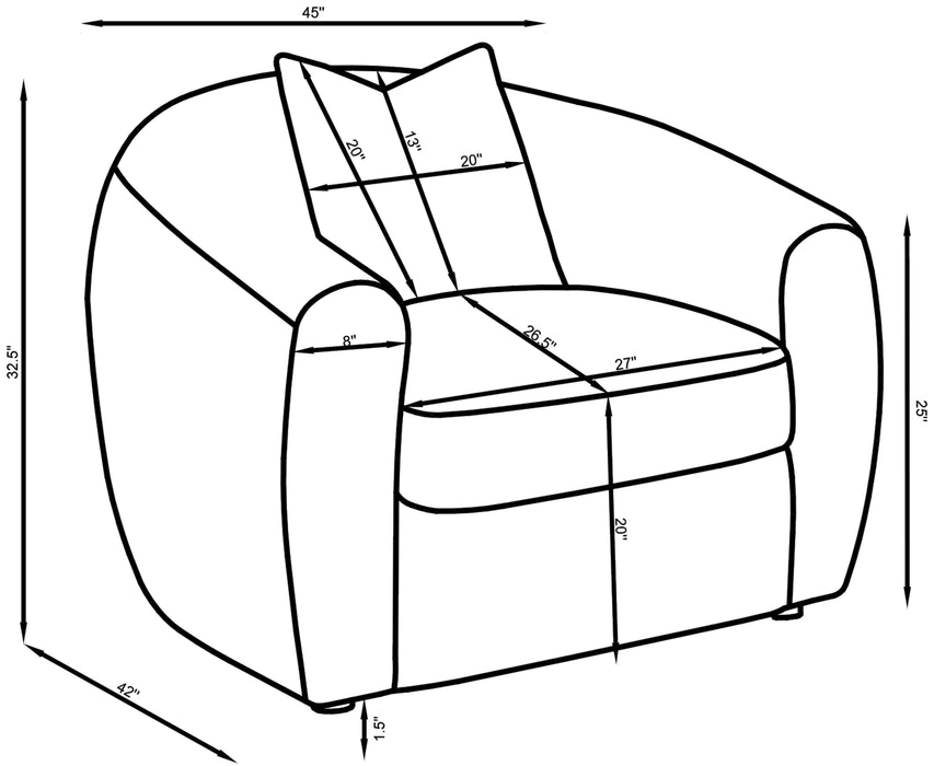 Isabella Accent Chair - Levi's Discount Furniture (Vineland, NJ)
