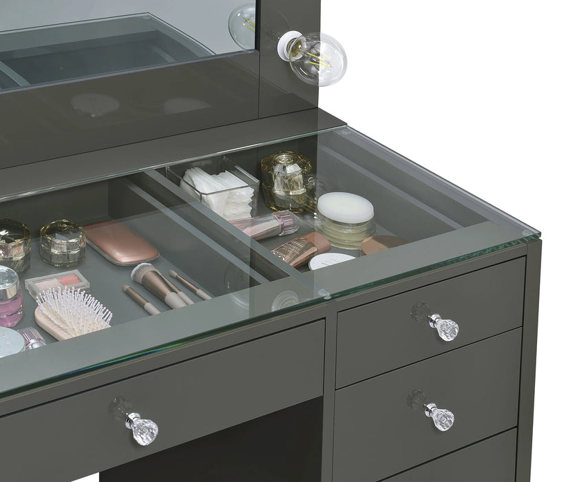Acena Makeup Vanity Table with LED Mirror - Levi's Discount Furniture (Vineland, NJ)