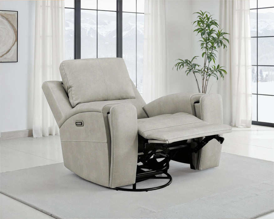 Brickston Triple Power Swivel Glider Recliner - Levi's Discount Furniture (Vineland, NJ)