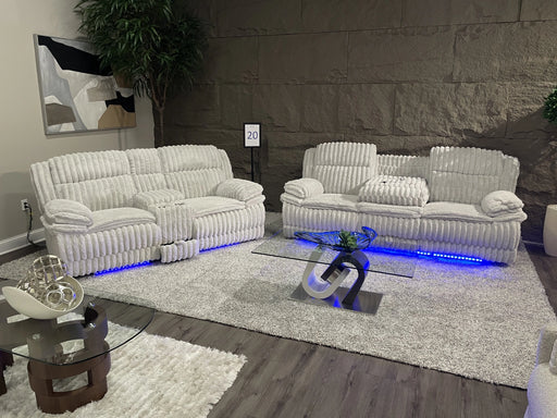U8686 Black Pwr Rec Sofa W/ LED/Pwr Con Rec Ls W/LED/Pwr Rec W/LED