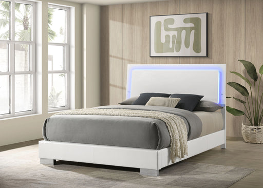 Felicity Panel Bed with LED Lighting - Levi's Discount Furniture (Vineland, NJ)