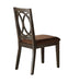 Acme Furniture Jameson Side Chair (Set of 2) in Brown Fabric & Espresso 62322 - Levi's Discount Furniture (Vineland, NJ)