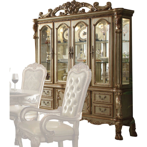 Acme Dresden Buffet w/ Hutch in Gold Patina 63155 - Levi's Discount Furniture (Vineland, NJ)