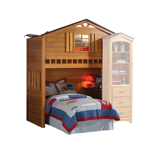 Tree House Rustic Oak Loft Bed (Twin Size) - Levi's Discount Furniture (Vineland, NJ)